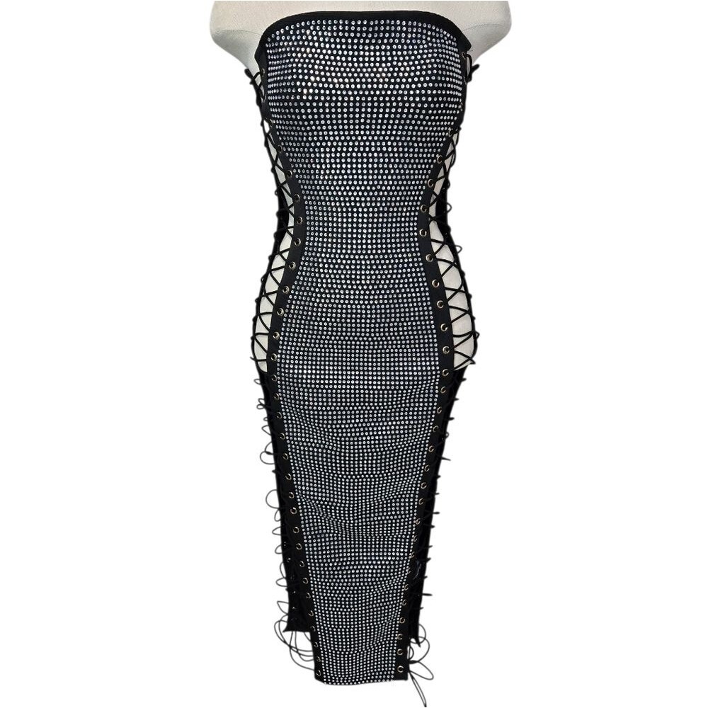 Akira All The Right Places Bandage Midi Dress Women's Medium